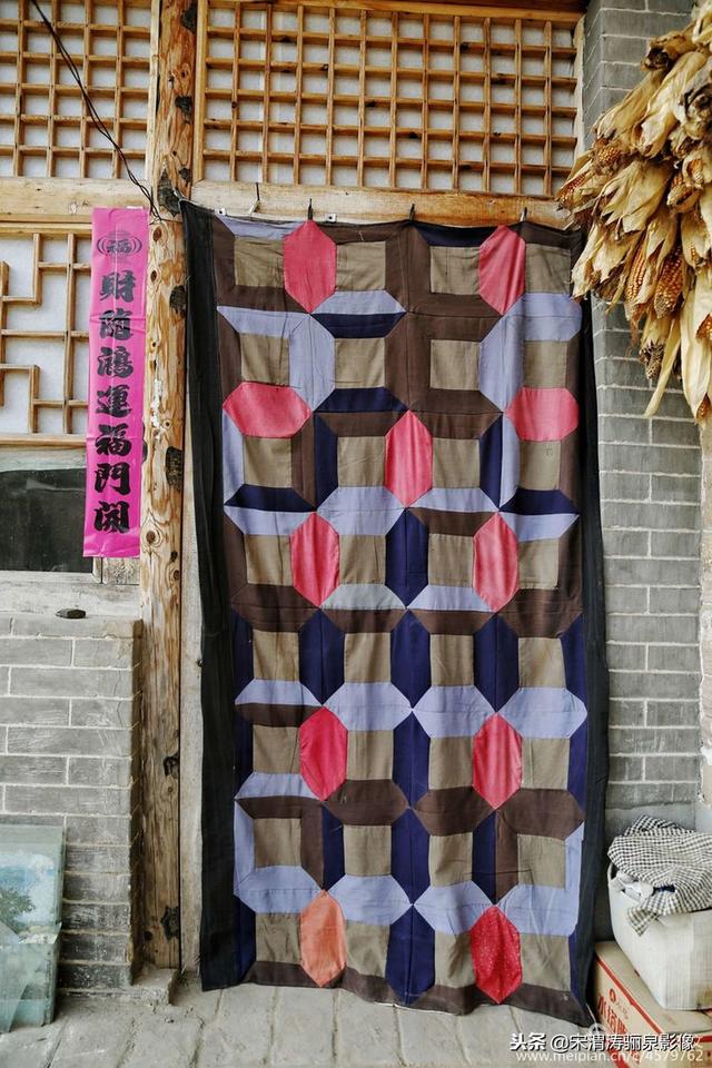 陕北门帘图案(陕西窑洞拼布门帘大全)