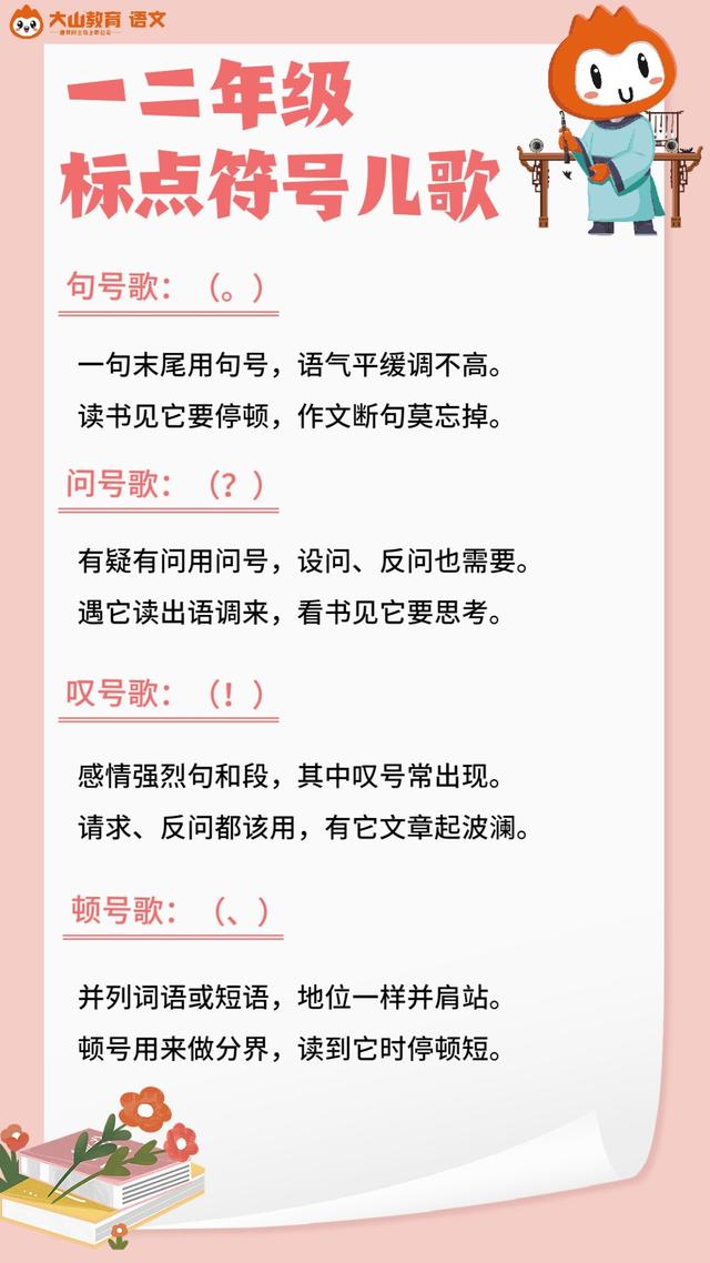 趣味学语文 一二年级标点符号儿歌 帮孩子轻松掌握正确用法 今日热点