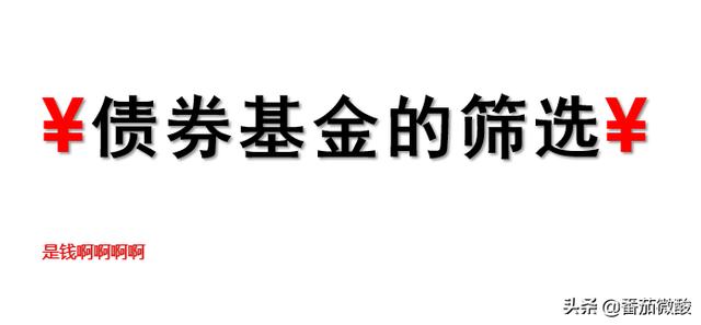 债券基金选择方法「基金学习笔记4 债券基金的筛选」