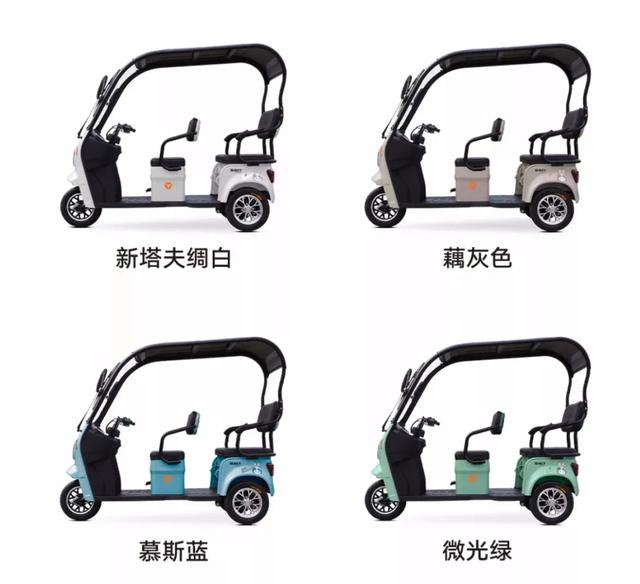 适合老年人的3款带蓬三轮车，最高续航100公里，接娃、代步都可以