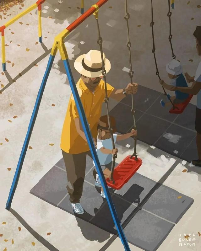 会画画的爸爸，太暖了