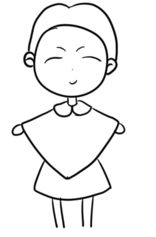 简单画画教学可爱人物画,简笔画简单好看易画人物-桔子edu