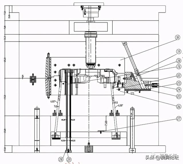 打印机底壳热流道注塑模设计+3d