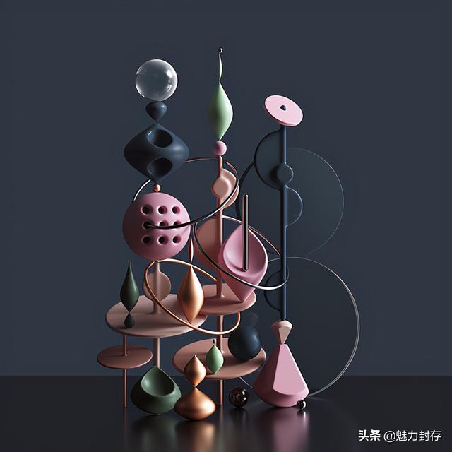 颜色精致、赏心悦目的C4D作品