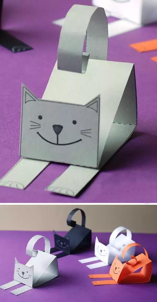 儿童手工作品小猫简单(小猫咪立体手工)