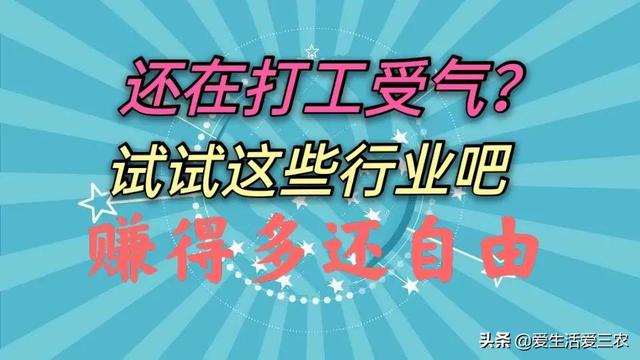 目前有哪些项目比较合适，不想打工受气的过来看看，这些项目适合你