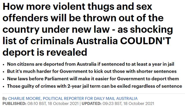 澳洲或通过新法，打击严重犯罪行为！这几类人更易面临驱逐