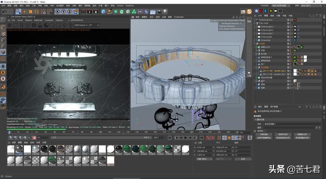 C4D工程模板：科技暗黑产品背景