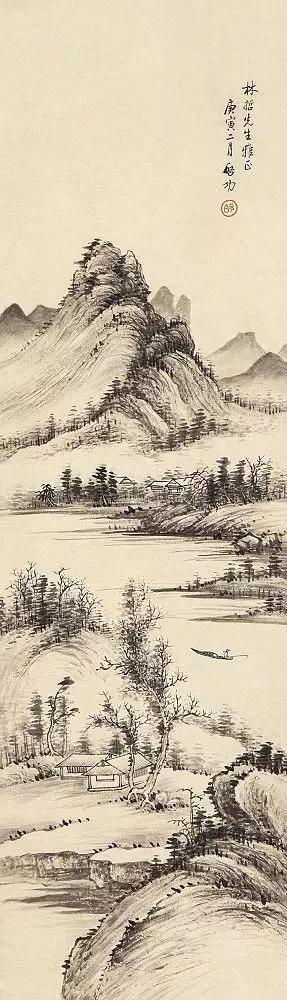 这幅精美的山水画共70幅插图