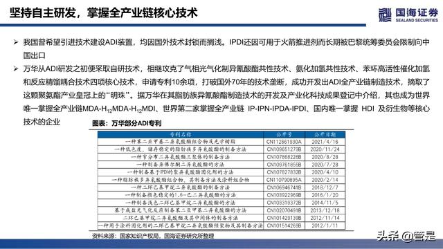万华化学深度报告：ADI，聚氨酯皇冠上的明珠，产品集群雏形已现