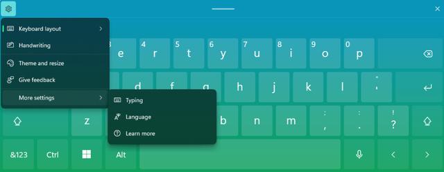 微軟 Win11 啟用內置觸摸鍵盤體驗：支持多彩顏色和主題定制