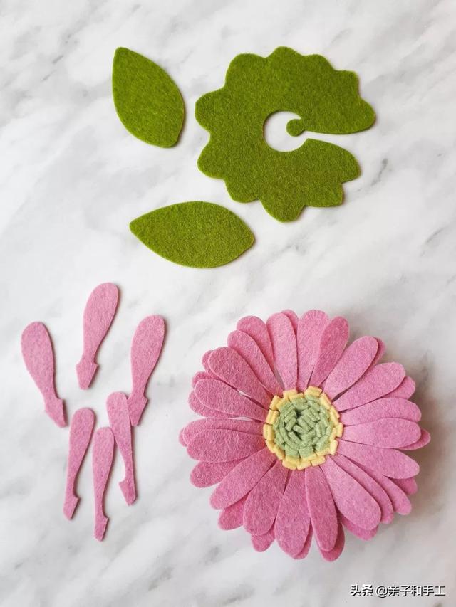 不织布各种小花教程(不织布花教程图解)_手工miao