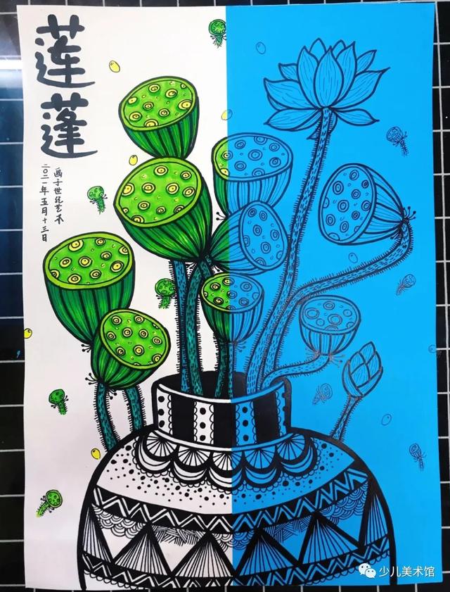 精选54张创意少儿绘画+装饰线描优秀范画，让孩子轻松上手