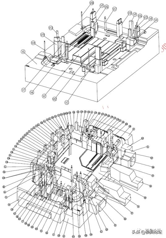 打印机底壳热流道注塑模设计+3d