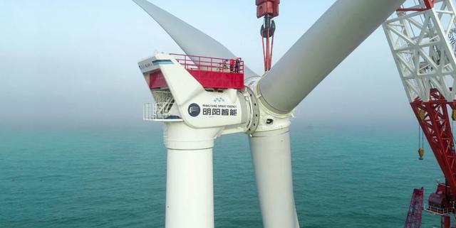 中国创造了一个巨大的风力涡轮机