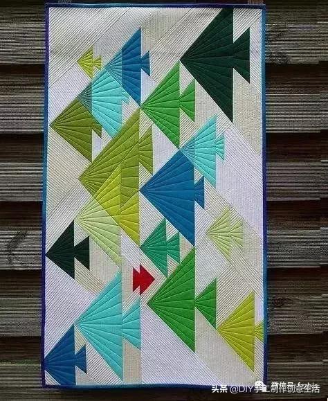 三角形拼布图案教程(布艺拼图手工图案)