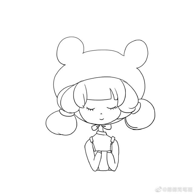 线描植物简笔画图片大全(画可爱小女孩简单画法第一名)