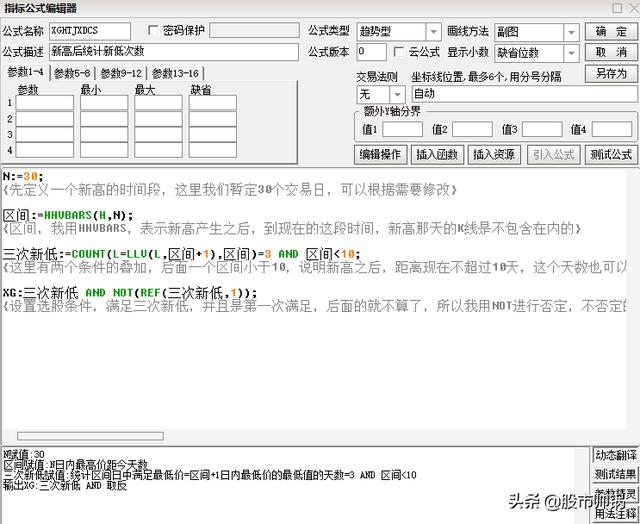 k线副图股票公式