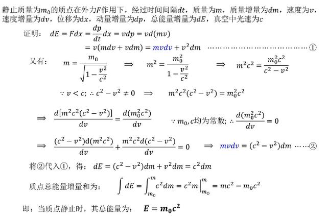 质能方程推导过程图片