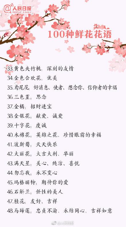 【100种花的花语,收藏吧 】鲜花是传递情感的使者,一束无声的花语