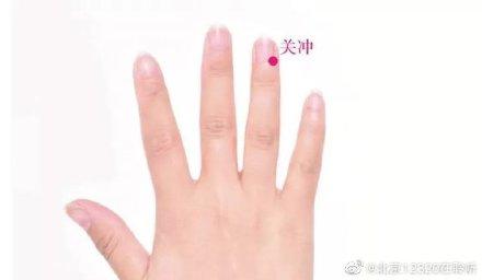 中暑急救按压“三冲”穴