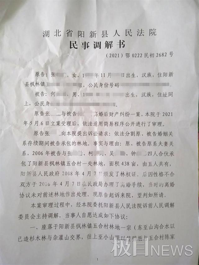 法院民事调解书既然经过法院调解后,该处经营权归张女士所有,那么阳新