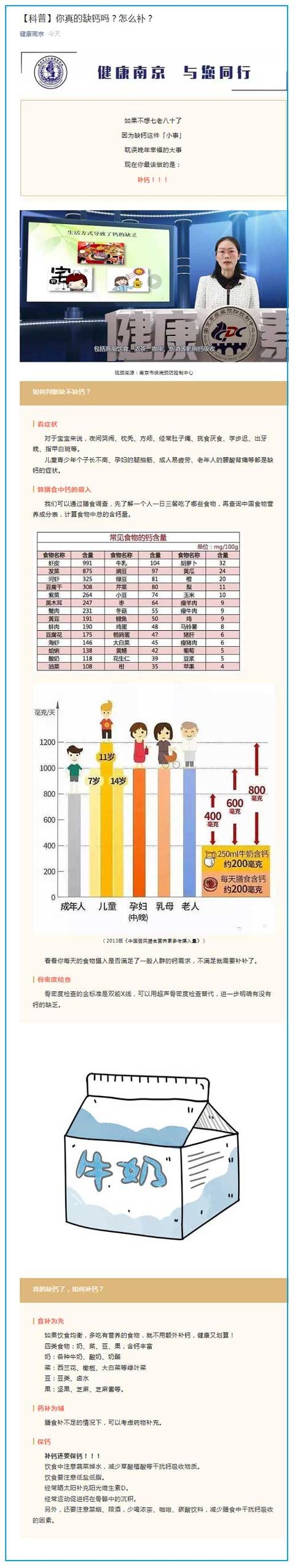 怎样才能判断自己缺不缺钙？