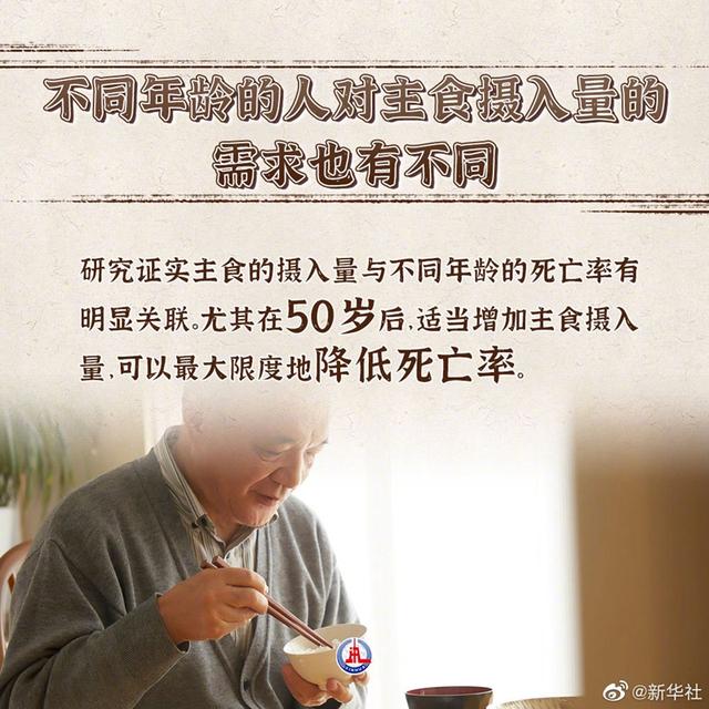 研究称主食不好好吃影响寿命