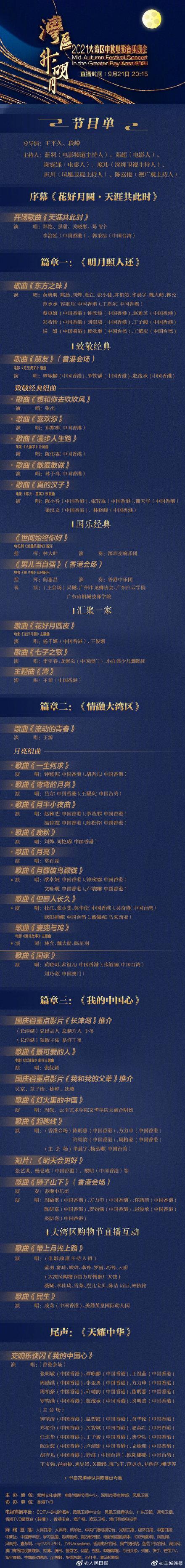 湾区升明月中秋晚会节目单来了