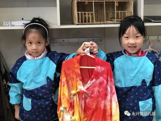 「校园动态」魅力扎染 润七彩童心 | 永兴镇幼儿园开展扎染体验活动