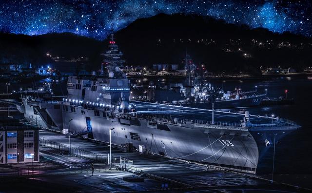 日本海上自衛隊絕美夜景 民間攝影師技術一流 比軍事記者水平高 中國熱點