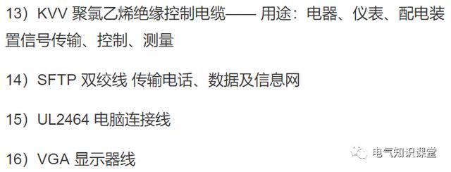 主电缆规格型号一览表,主电缆线规格型号