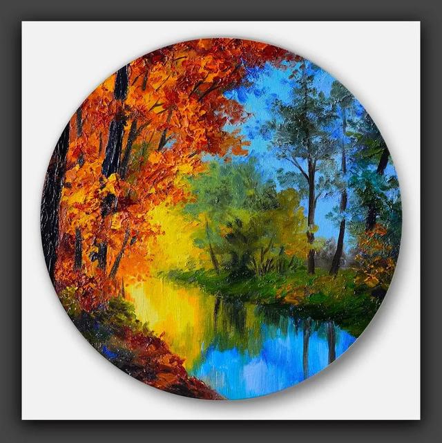 水粉风景画图片大全秋天水粉风景画作品欣赏