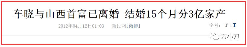 车晓前夫如何败光百亿家产？