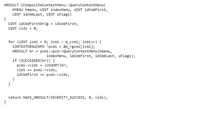 IContextMenu第十一部分：组合扩展的实现
