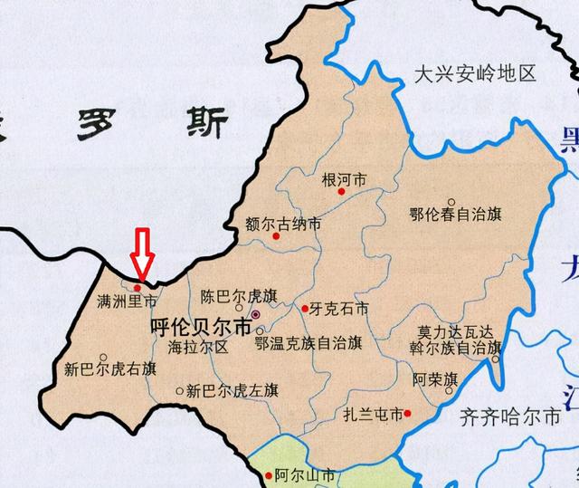 呼伦贝尔市代管,是内蒙古自治区计划单列市,是中国最大的陆运口岸城市