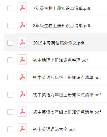 初中各科必背重点汇总，打印出来暑假提前预习