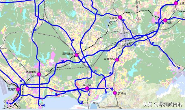 深圳东部联系区外轨道交通大盘点，14、21、33、18号线缺一不可