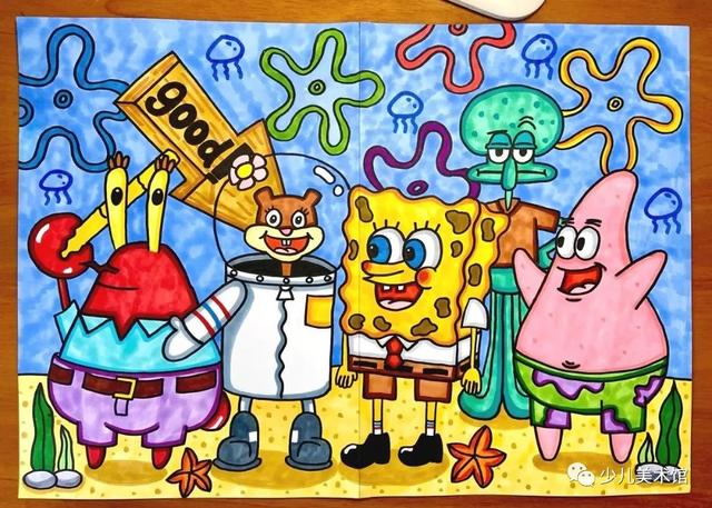 精选54张创意少儿绘画+装饰线描优秀范画，让孩子轻松上手