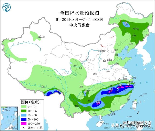 重要天气预报 今天山东等十余省份有暴雨 后期雨带逐渐北抬 全网搜