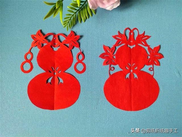 具体的剪纸步骤如下:一,藤蔓葫芦的剪纸方法:为了表现葫芦的枝繁叶茂