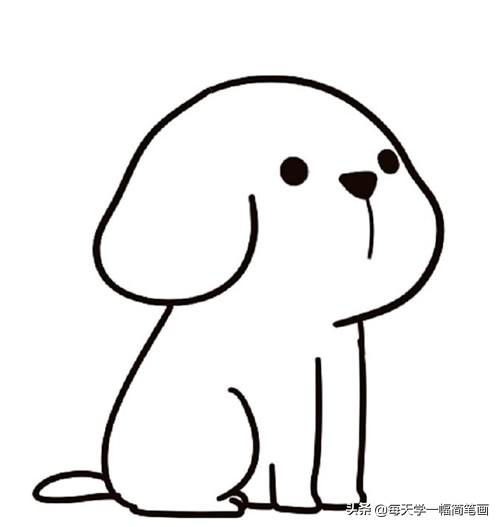 狗狗简笔画看图写话(画狗狗金毛犬教程)-艾拉狗狗乐园