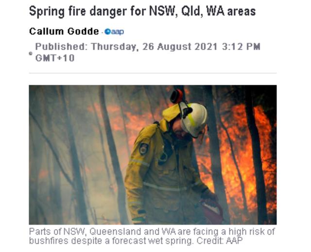 疫情未灭，山火又来？预测澳洲多地已成“山火高风险区”