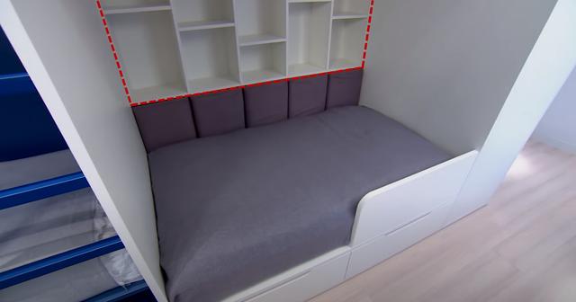 儿童房改造全过程：1间房定制2张高低床，有了三胎业主也不用换房