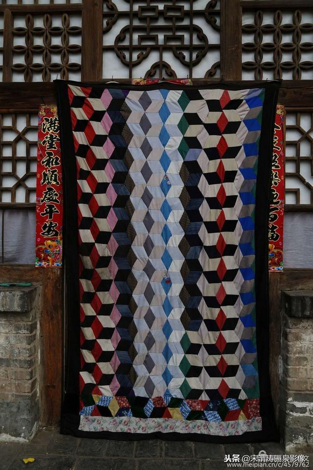 陕北门帘图案(陕西窑洞拼布门帘大全)