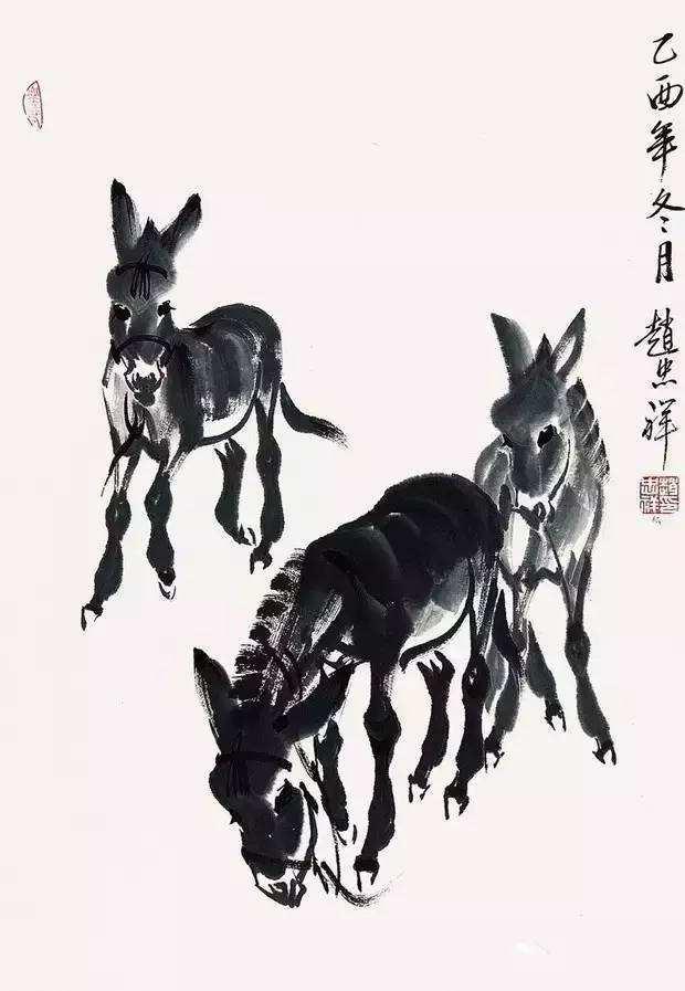 赵忠祥三头驴画值钱么图片