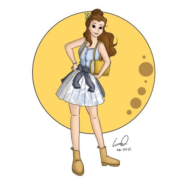 贝儿公主简笔画