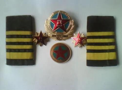 "87式"陆军上士军衔,大小帽徽,领花.