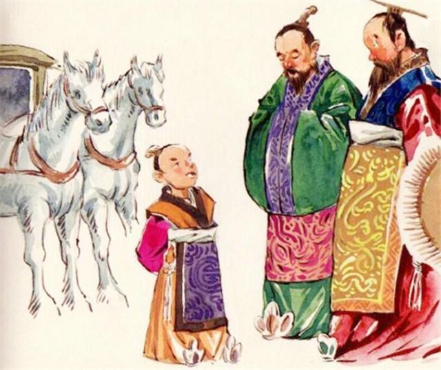 皇帝：我要吃公鸡下的蛋，甘罗：这有何难？后甘罗官拜丞相