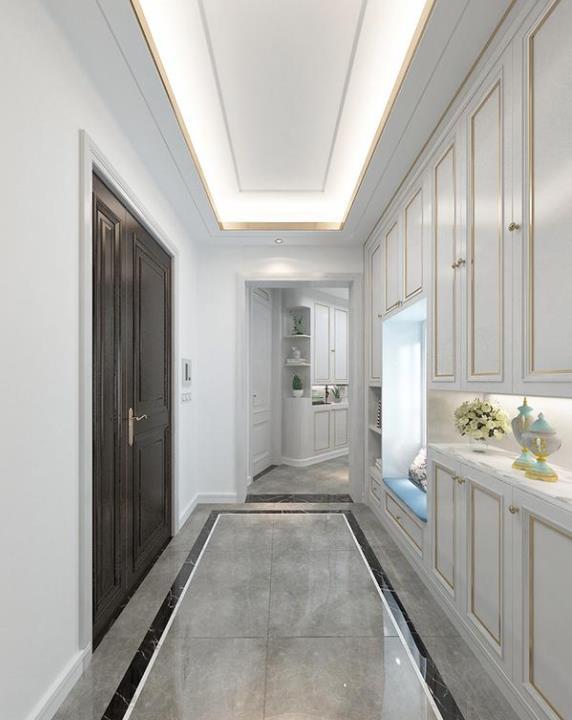 玄关的吊顶做成什么样好看(入户门玄关吊顶效果图)